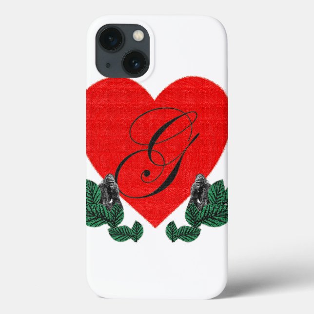 Coques Case-Mate iPhone G dans un coeur ( personnalisable) (Verso)
