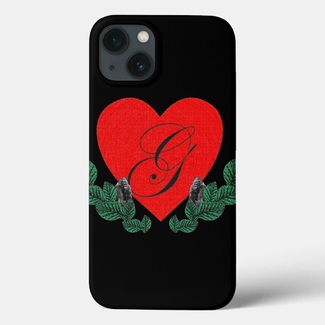 Coques Case-Mate iPhone G dans un coeur ( personnalisable) (Verso)