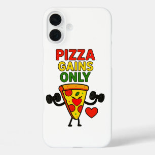 Coque Pour iPhone 16 Plus Gains de pizza seulement - Drôle Fitness Pizza Lov