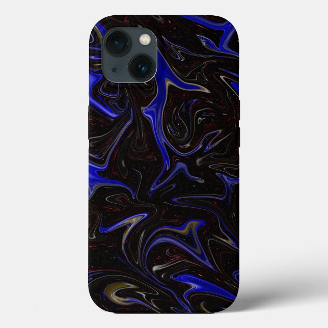 Coques Case-Mate iPhone "Galactic Swirl : Le marbre de l'espace bleu et no (Verso)