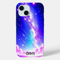 Galaxie bleue céleste et rose Personnalisé