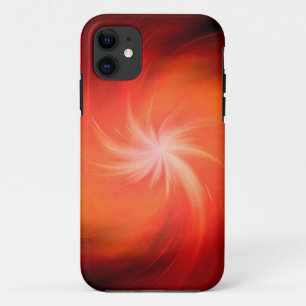 Coque iPhone 11 Galaxie en spirale rouge légère