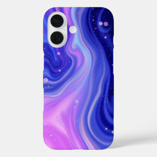 Coque Pour iPhone 16 Galaxie Liquide : Un Abstrait qui métissent