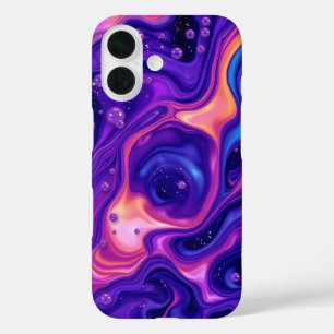 Coque Pour iPhone 16 Galaxie Liquide : Un Abstrait qui métissent
