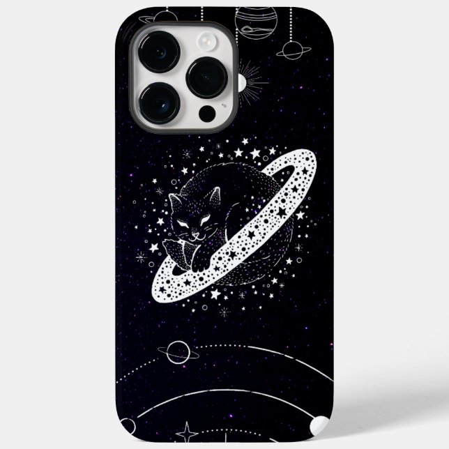 Coques Case-Mate iPhone Galaxie noire et blanche (Verso)