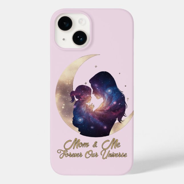 Coques Case-Mate iPhone Galaxy Mama & Child Silhouette Moon Art (Verso)