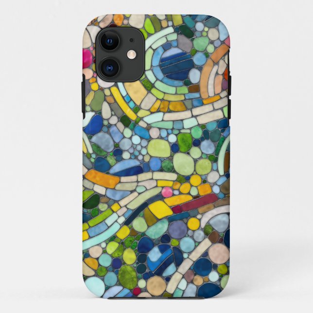 Coques Case-Mate iPhone Galets colorés Art Mosaïque (Dos)