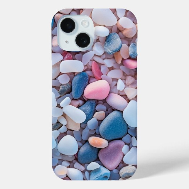 Coques Case-Mate iPhone Galets pastel de plage Couleur esthétique  (Verso)