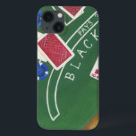 Etui iPhone 13 Game of Blackjack with Chips by Chariklia Zarris<br><div class="desc">Ace's up! This dazzling piece by Chariklia Zarris shows a game of blackjack being played. Stacks of chips wait to be bet and cards wait to be flipped over. Purchase a copy today!</div>