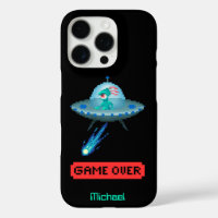 "Game Over" Alien volant un vaisseau spatial OVNI,