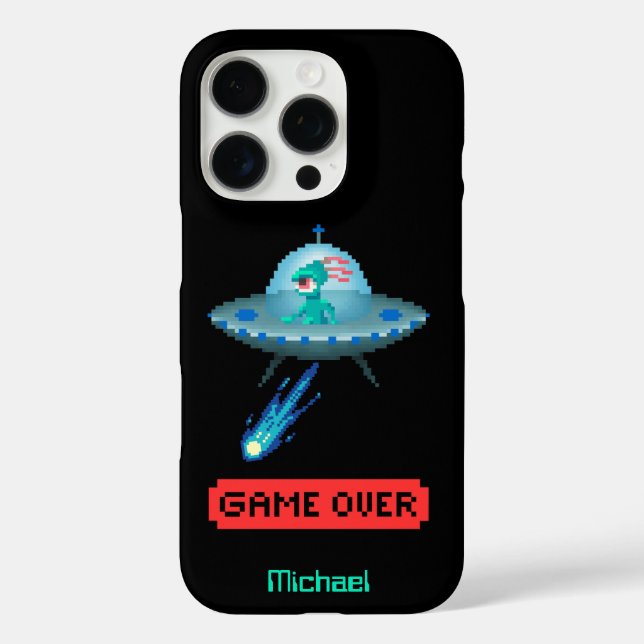 Coques Case-Mate iPhone 'Game Over' Extraterrestre Volant UFO Vaisseau Spa (Verso)