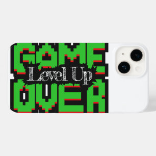 Coque Case-Mate iPhone Game Over, Level Up : Monde de jeu rétro pixelisé