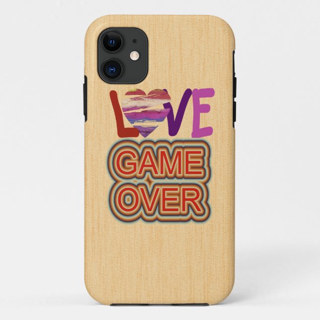 Coques Case-Mate iPhone Game Over Love and Heart (Dos)