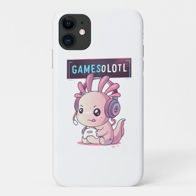 Coques Case-Mate iPhone Gamesolotl - Axolotl Joueur (Dos)