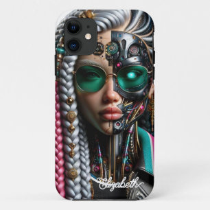 Case-Mate iPhone Case Gangsta Girl Streetwear Robotique avec Dreadlocks