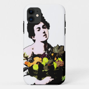 Coque iPhone 11 Garçon avec panier de fruits