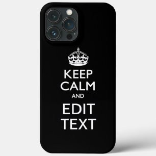 iPhone 13 Pro Max Coque Garde calme personnalisé ET Modifier Texte