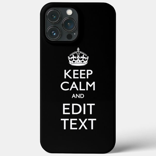 Coques Case-Mate iPhone Garde calme personnalisé ET Modifier Texte (Verso)