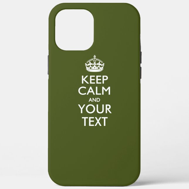 Coques Case-Mate iPhone Garde calme personnalisé ET Votre Texte (Verso)