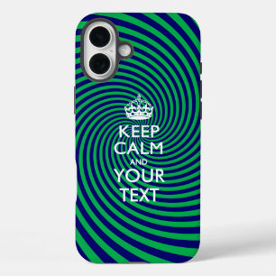 Coque Pour iPhone 16 Plus Garde calme personnalisé ET Votre Texte