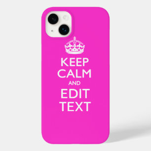 Coque Case-Mate iPhone Garde calme personnalisé ET Votre Texte Rose Vibra