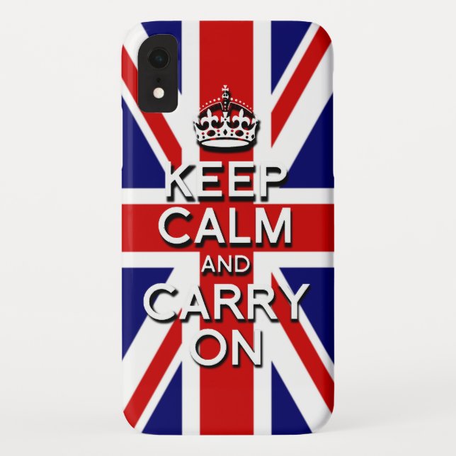 Coques Case-Mate iPhone Garde cool calme sur le drapeau du Royaume-Uni (Dos)