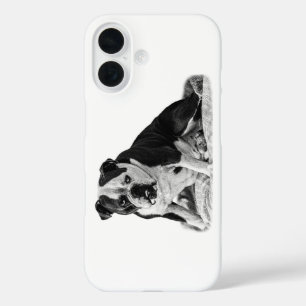 Coque Pour iPhone 16 Garde de tous les jours, Chien de taureaux doux