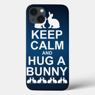 Coque Case-Mate iPhone Garde ton calme et serre un lapin dans tes bras Co