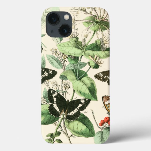 Coques Case-Mate iPhone Garden of Butterflies and Flowers (Verso)