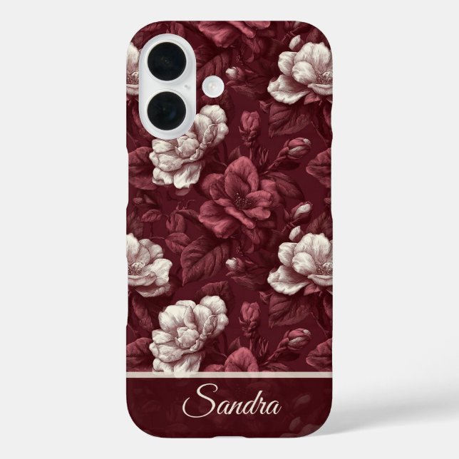Coques Case-Mate iPhone Gardénias Nom Cadeau de Mariage Classique (Verso)