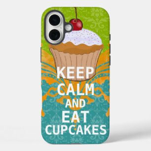 Coque Pour iPhone 16 Plus GARDER CALME et manger Cupcakes changer aqua n'imp