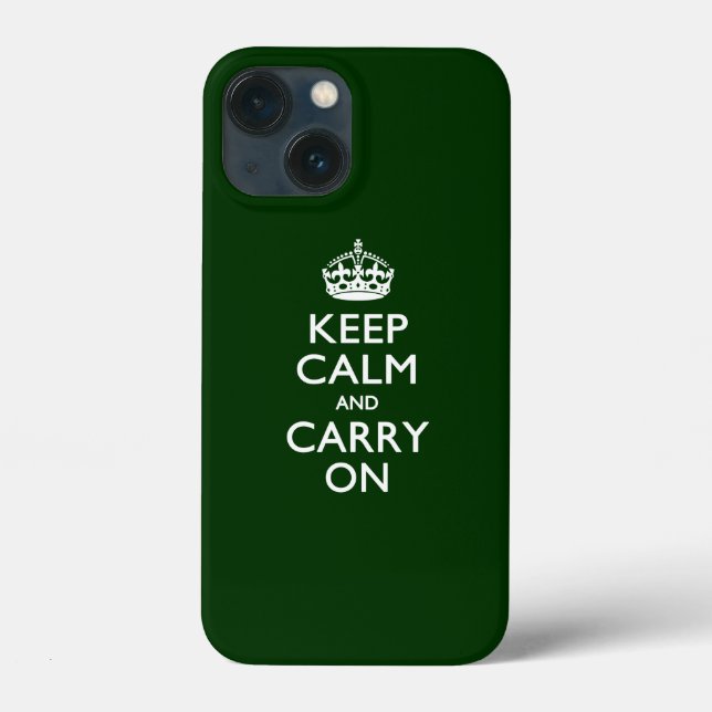 Coques Case-Mate iPhone GARDEZ CALME ET CONTINUEZ Forest Green (Verso)