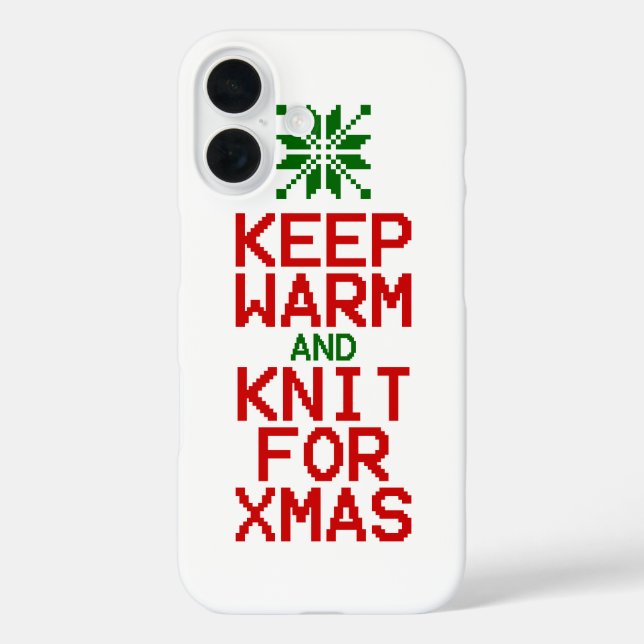 Coques Case-Mate iPhone Gardez chaud et tricot pour Noël (Verso)