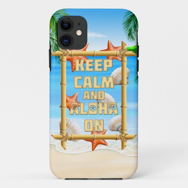 Coques Case-Mate iPhone Gardez le calme et Aloha dessus (Dos)
