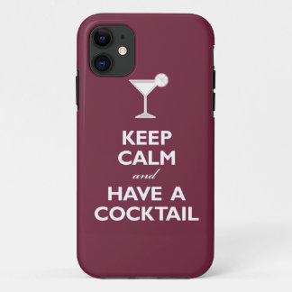 Etui iPhone Case-Mate Gardez le calme et ayez un cocktail (le merlot)