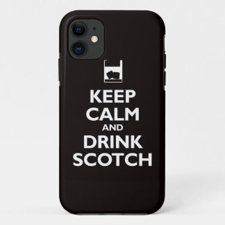 Coque Case-Mate iPhone Gardez le calme et buvez écossais (le noir)