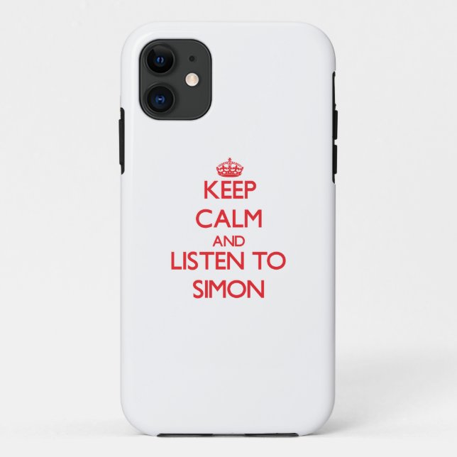 Coques Case-Mate iPhone Gardez le calme et écoutez Simon (Dos)