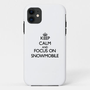 Coque Case-Mate iPhone Gardez le calme et le foyer sur le Snowmobile