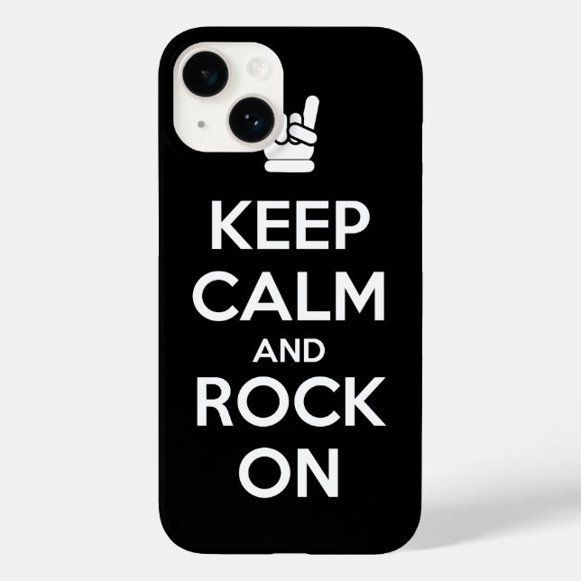 Coques Case-Mate iPhone Gardez le calme et le rock (Verso)