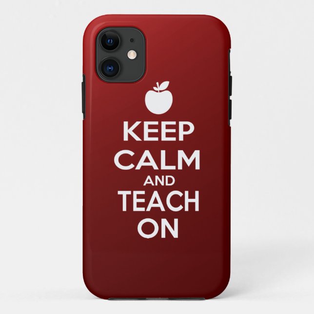 Coques Case-Mate iPhone Gardez le calme et l'enseignez dessus (Dos)