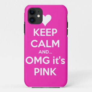 Coque Case-Mate Pour iPhone Gardez le calme et OMG… il est rose