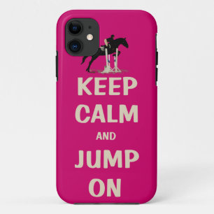 Coque Case-Mate Pour iPhone Gardez le calme et sautez sur le cheval rose