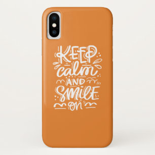 Case-Mate iPhone Case Gardez le calme et souriez dessus