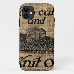 Coque Case-Mate Pour iPhone Gardez le calme et tricotez dessus