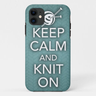 Etui iPhone Case-Mate Gardez le calme et tricotez sur le cas de l'iPhone