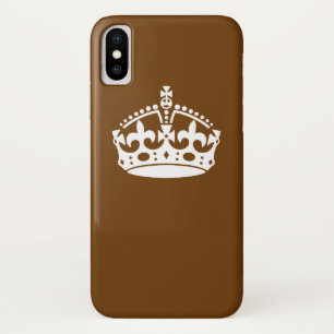 Coques Pour iPhone Gardez le calme sur la décoration Brown