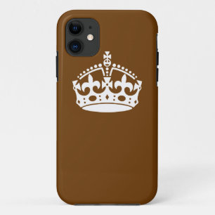 Etui iPhone Case-Mate Gardez le calme sur la décoration Brown