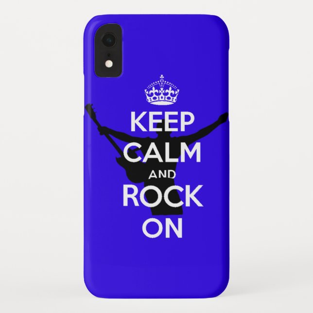Coques Case-Mate iPhone Gardez votre calme et continuez à rocker (Dos)