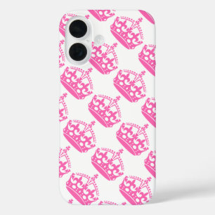 Coque Pour iPhone 16 Gardez votre calme et continuez Couronne rose sur 