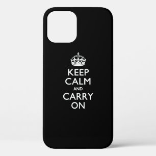 Coque Case-Mate iPhone GARDEZ VOTRE CALME ET CONTINUEZ Solid Black